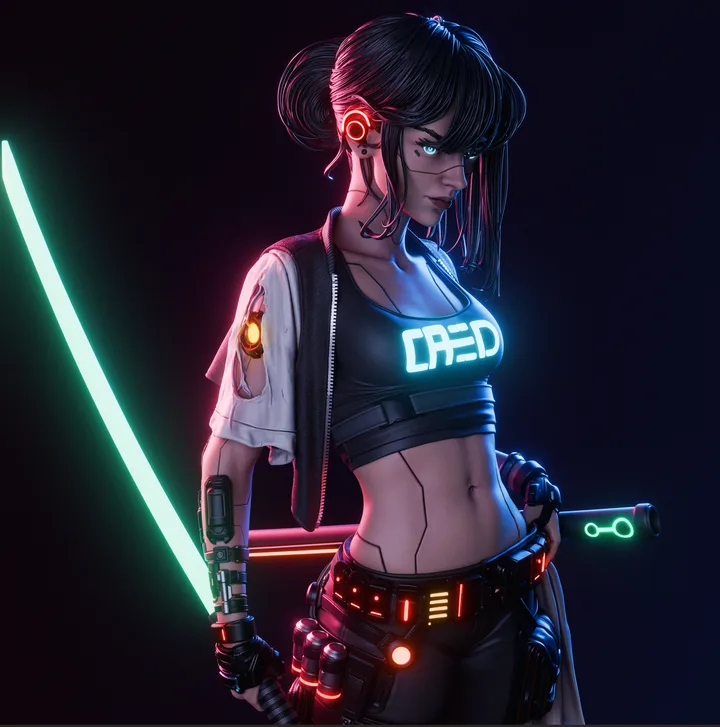 Cyber Samurai figure reference