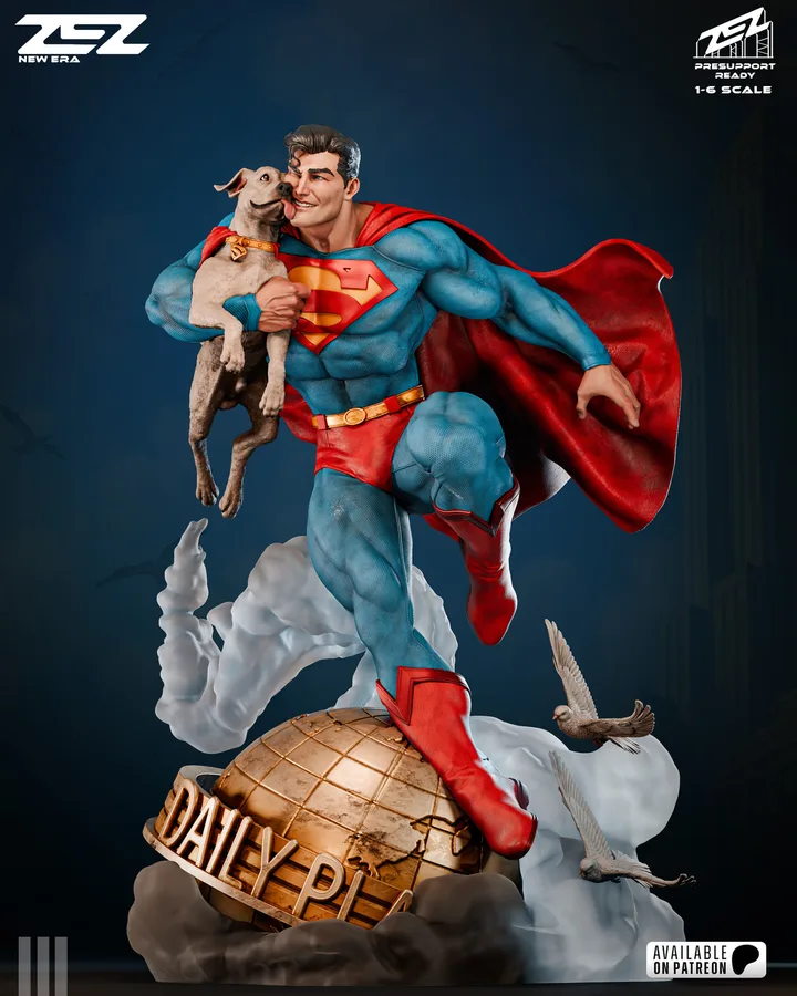 Superman and Krypto figure reference