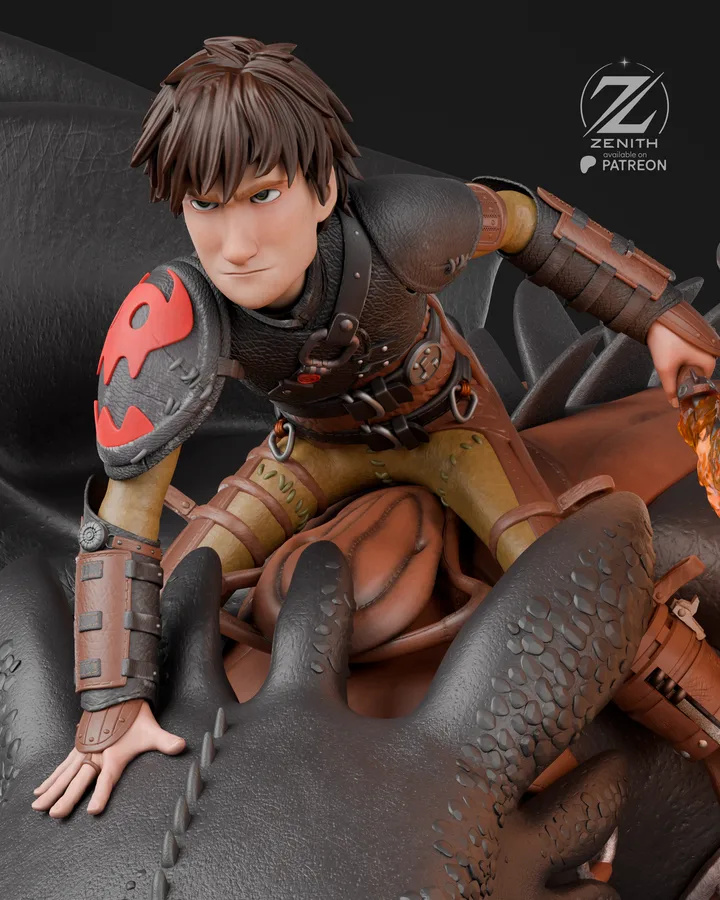 Hiccup and Toothless figure reference