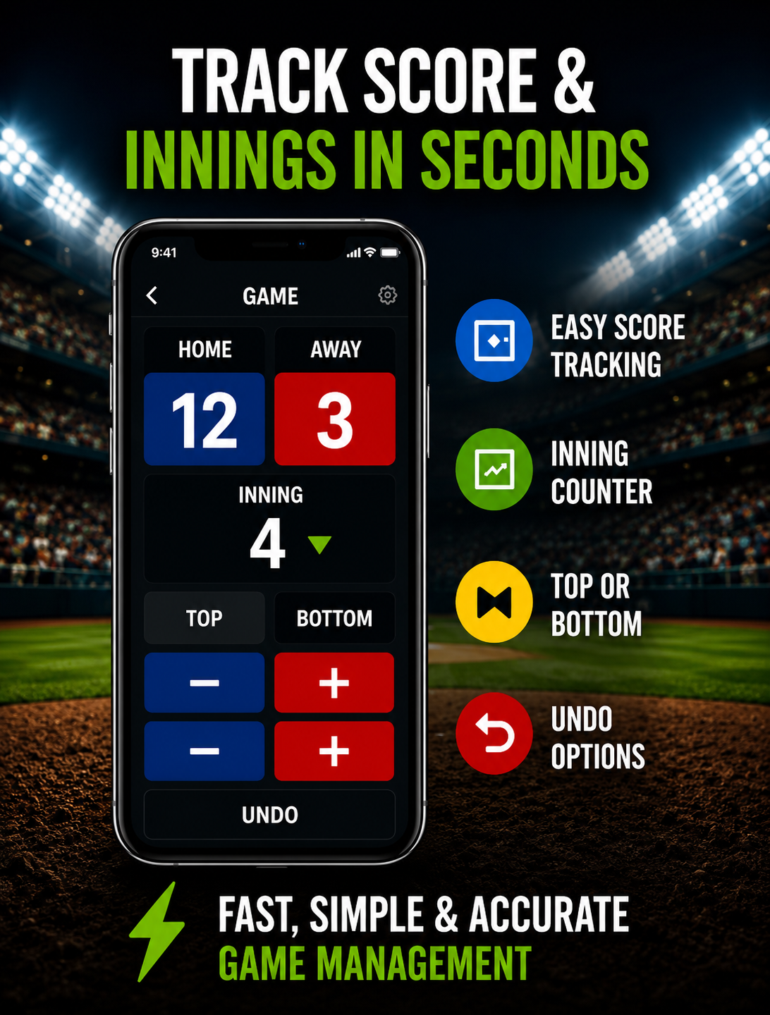 No New Inning — Track Score and Innings